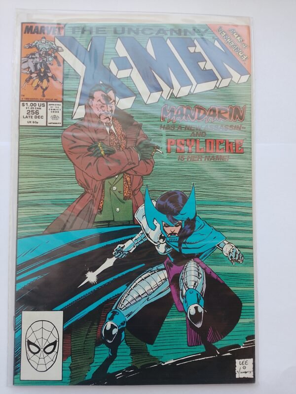 Komiks Uncanny X-Men #256 Dec 1989 Debut of classic Psylocke costume Jim Lee