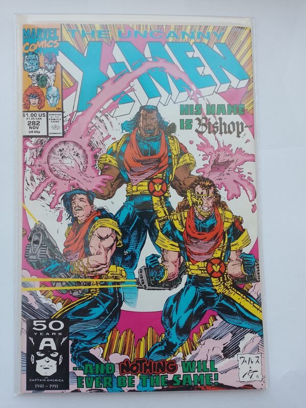 Komiks Uncanny X-Men #282 Nov 1991 1st Cover and Cameo App Bishop
