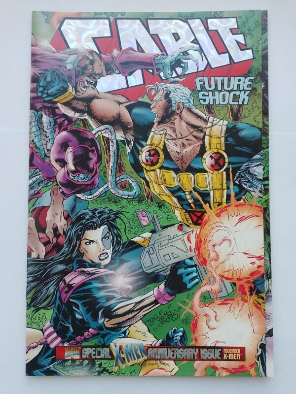 Komiks Cable #25 Future Shock X-Men Anniversary Issue1995 Holo Title
