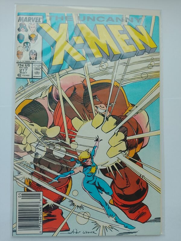 Komiks Uncanny X-Men #217 May 1987 Dazzler vs Jaggernaut