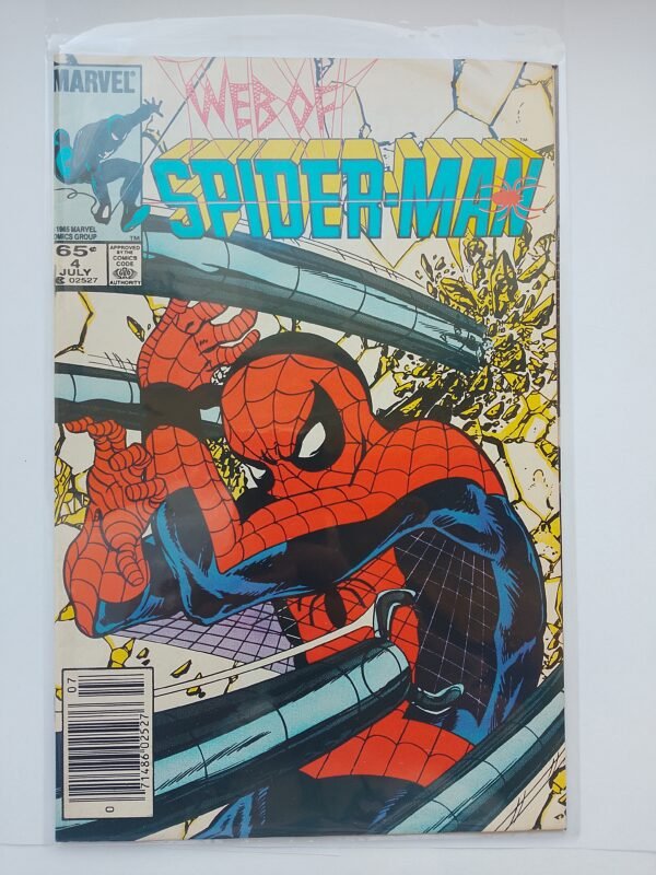 Komiks Web of Spiderman #4 July 1985