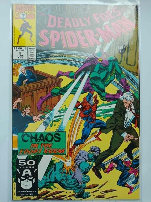 Komiks Deadly Foes of Spiderman #2 June 1991