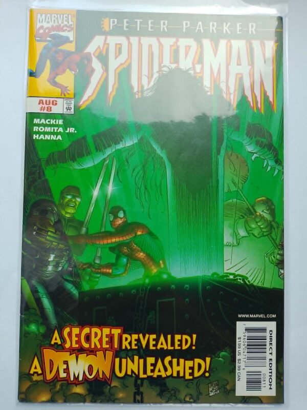 Komiks Peter Parker Spiderman #8 Aug 1999+Cards