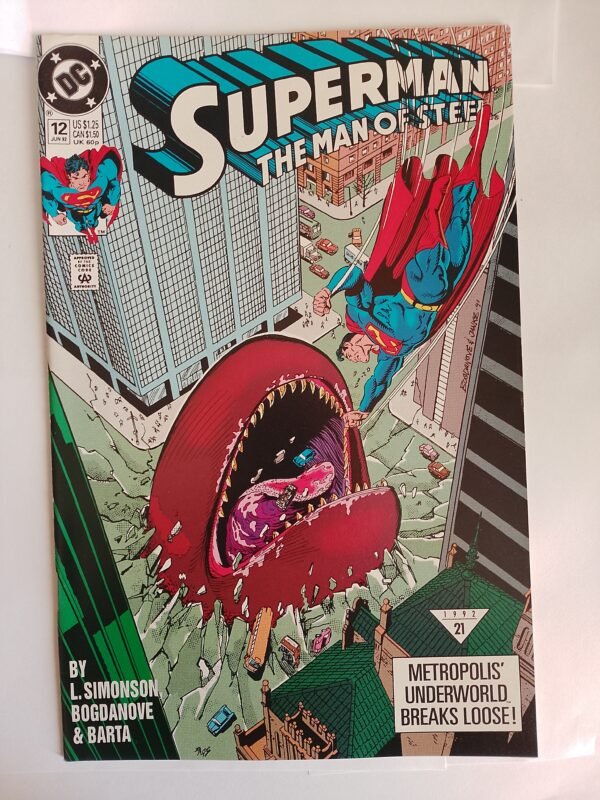 Komiks Superman The Man of Steel #12 June 1992