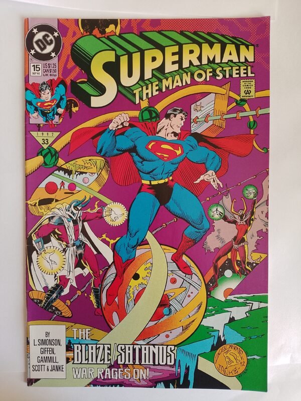 Komiks Superman The Man of Steel #15 Sept 1992 Blaze Satanus