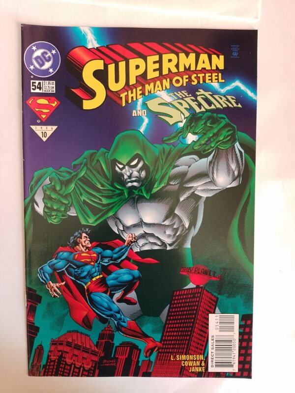 Komiks Superman The Man of Steel #54 March 1996 Spectre App