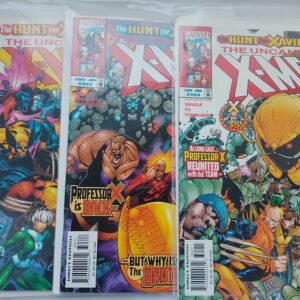 3 x Komiks Uncanny X-Men #362-364 1999 Hunt For Xavier 3 of 6