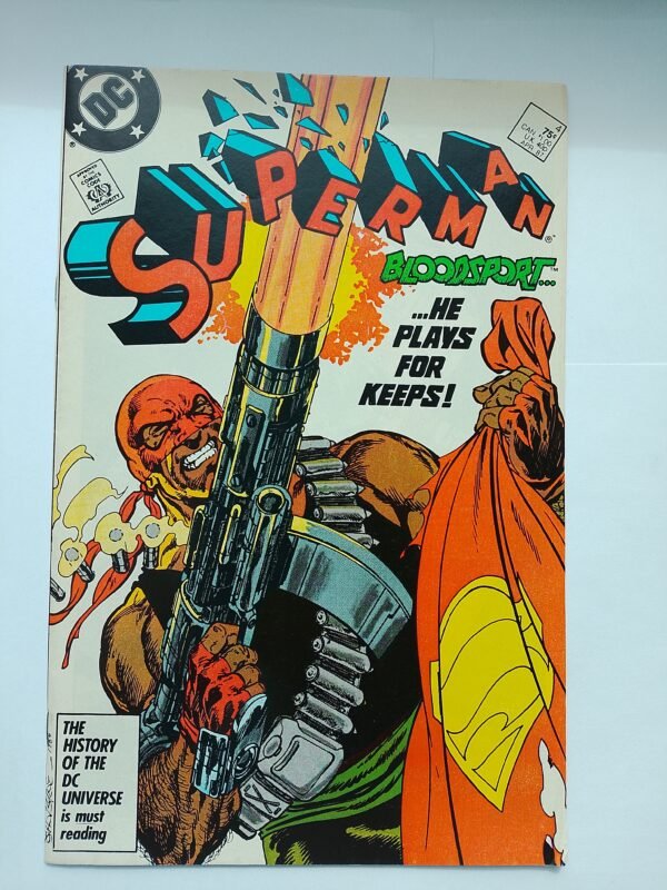 Komiks Superman #4 April 1987 1st App Bloodsport