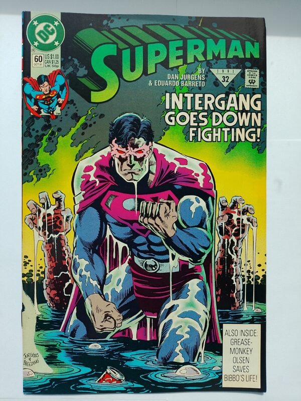 Komiks Superman #60 Oct 1991 1st App Agent Liberty