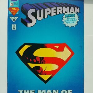 Komiks Superman #78 June 1993 First Solo Cyborg Story + Plakat