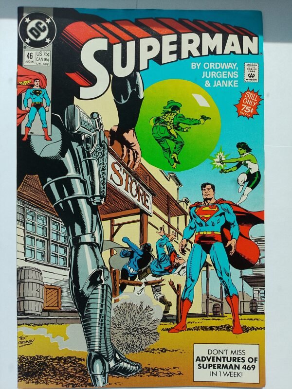 Komiks Superman #46 Aug 1990 1st App Terra-Man