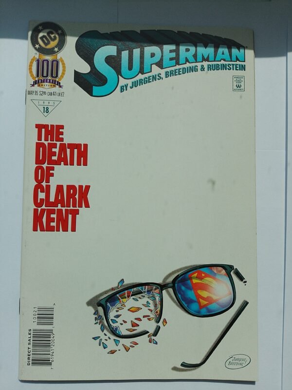 Komiks Superman #100 May 1995 Death of Clark Kent