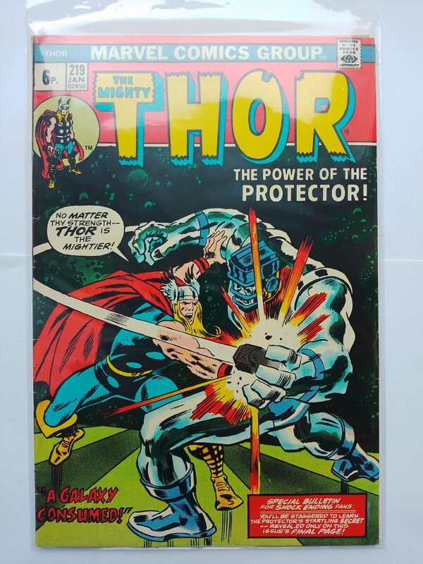 Komiks Thor #219 Jan 1974 1st App Protector