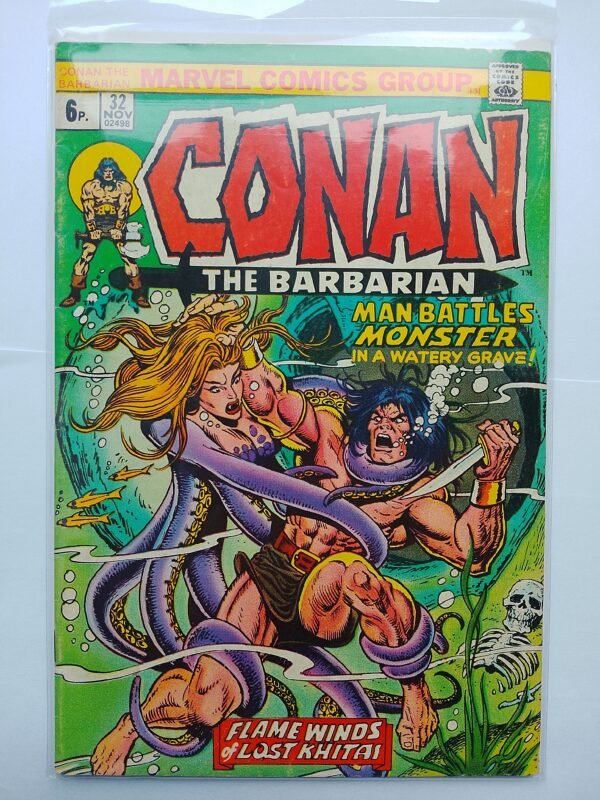 Komiks Conan The Barbarian #32 Nov 1973 Gil Kane Cover