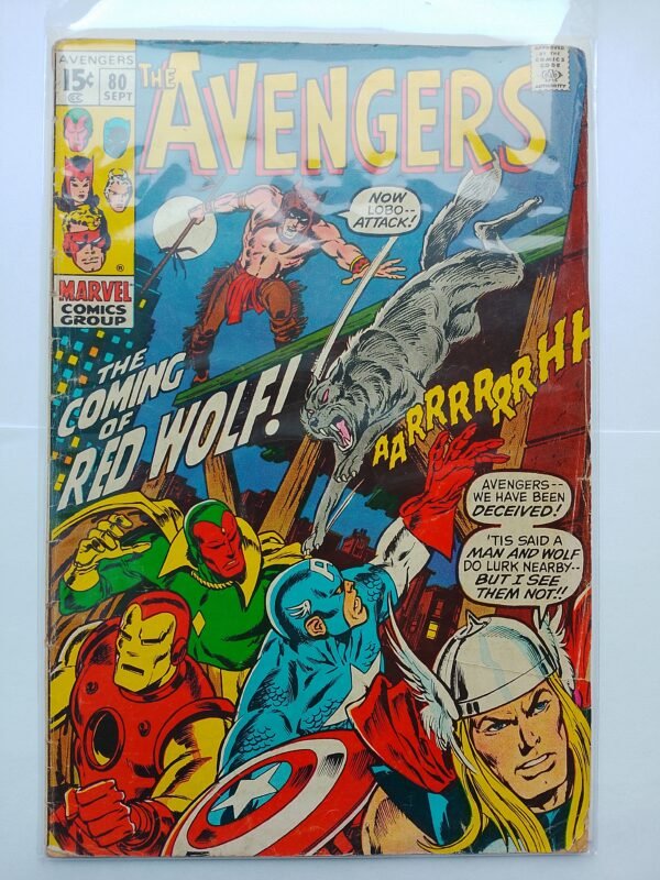 IMG_20260516_074319 Komiks Avengers #80 Sept 1970 1st App Red Wolf