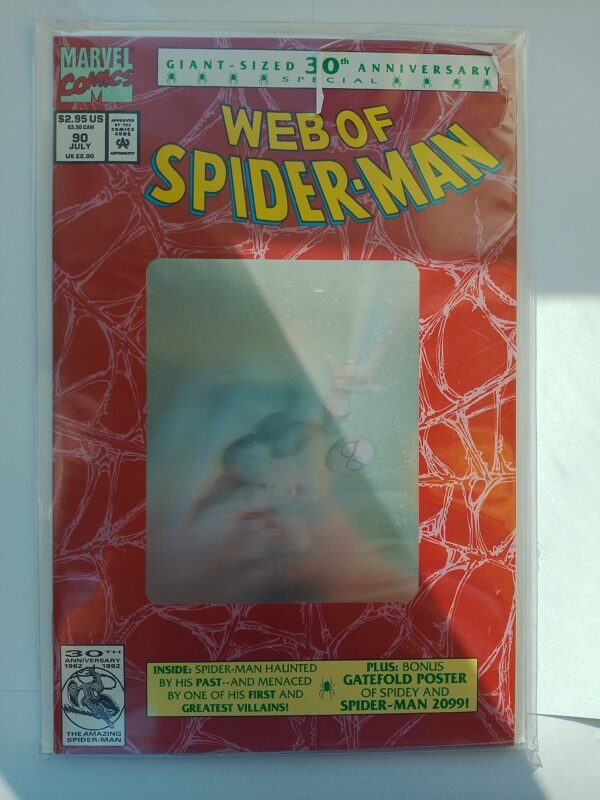 IMG_20260523_070329 Komiks Web of Spiderman #90 July 1992 Hologram Cover