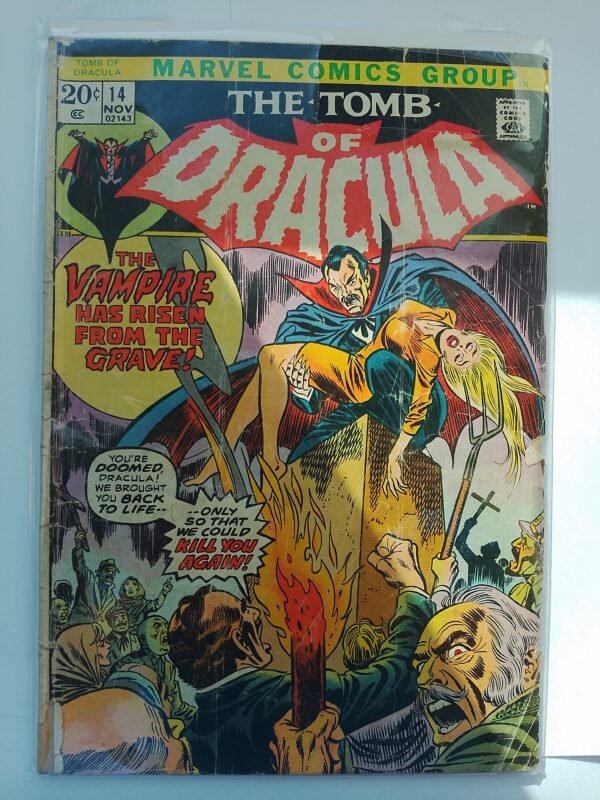 Komiks Tomb of Dracula #14 Nov 1973 4th App Blade