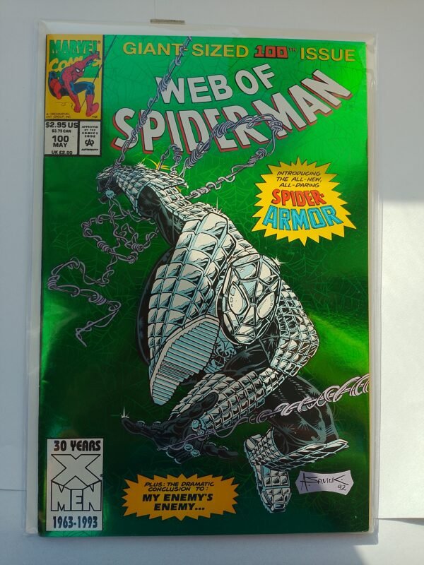 Komiks Web of Spiderman #100 May 1993 1st App Spider Armour