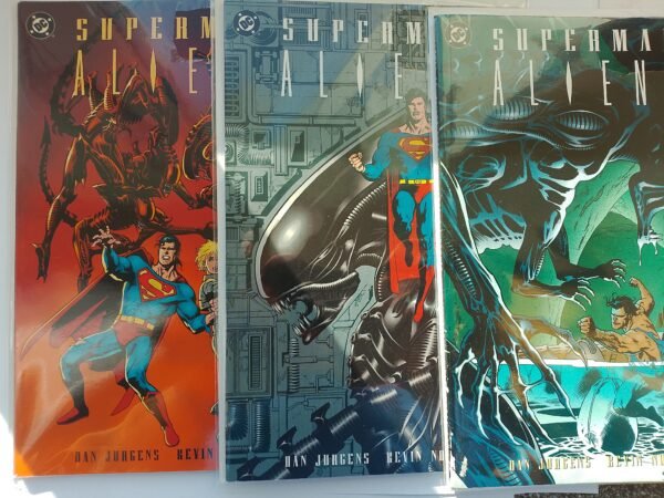 3 x Komiks Superman vs Aliens July 1995