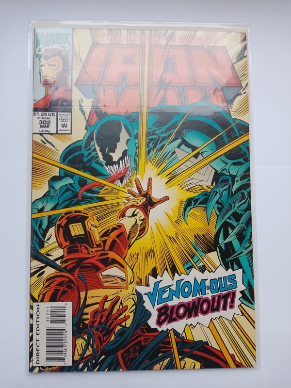 Komiks Iron Man #302 March 1994 Battle Iron Man vs Venom
