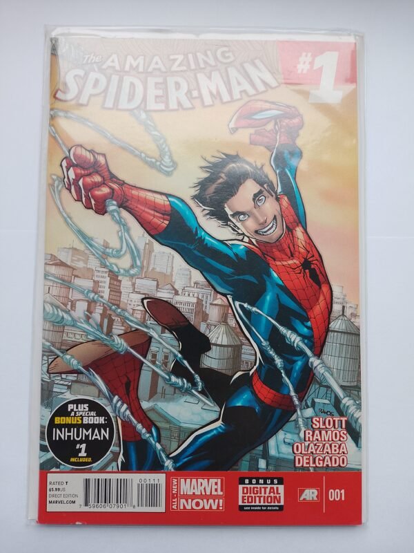 Komiks Amazing Spiderman #1 2014 1st App Cameo Cindy Moon Silk