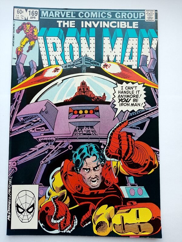 Komiks Iron Man #169 April 1983 1st App James Rhodes as Iron Man