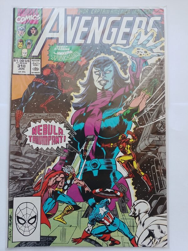 IMG_20260814_144808 Komiks Avengers #318 June 1990 Nebula&Spiderman App