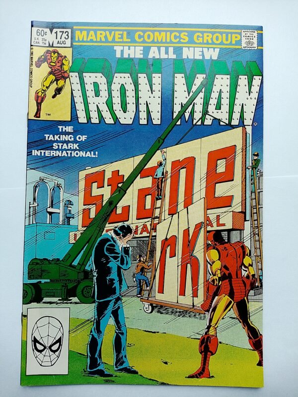 Komiks Iron Man #173 Aug 1983 Obadiah Stane takes control of Stark International