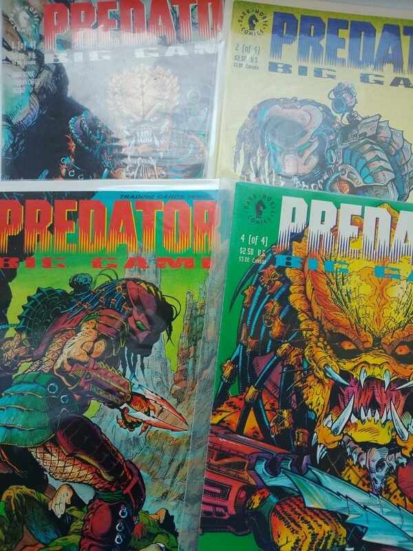 4 x Komiks Predator Big Game 1991 Full Run+Trading Card