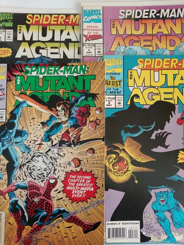 4 x Komiks Spiderman The Mutant Agenda #0-3 1994 Full Run