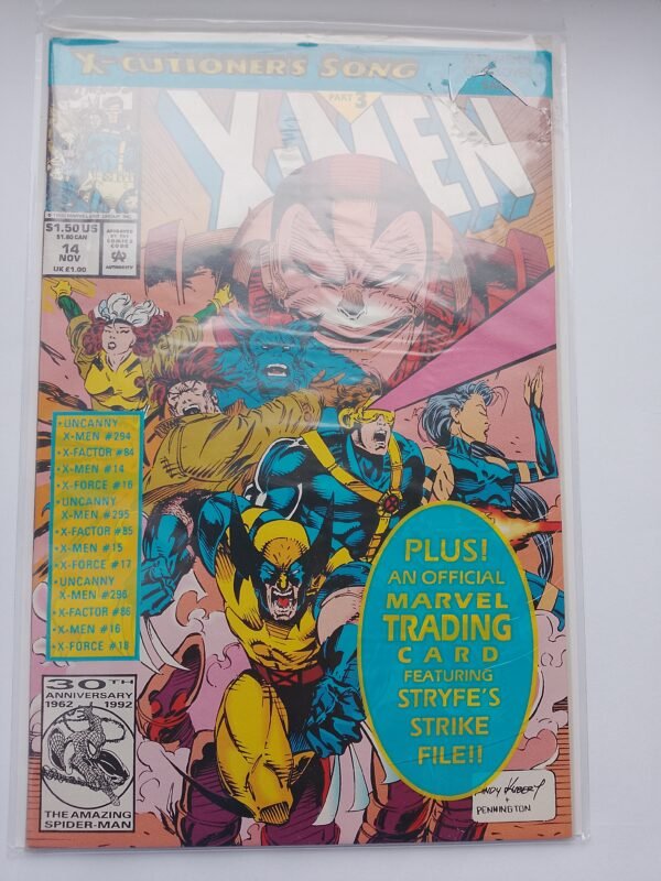 Komiks X-Men #14 Nov 1992 Sealed+Apocalypse Trading Card