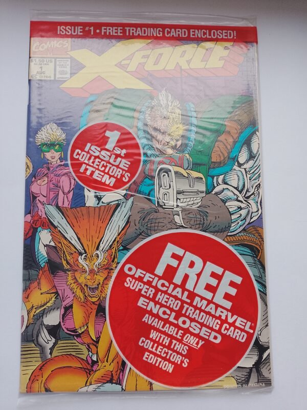 Komiks X-Force #1 1991 1st App Warpath Sealed + Card