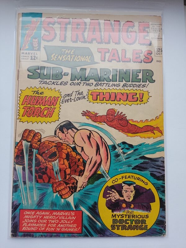 Komiks Strange Tales #125 Oct 1964 Thing&Humam Torch vs Sub-Mariner