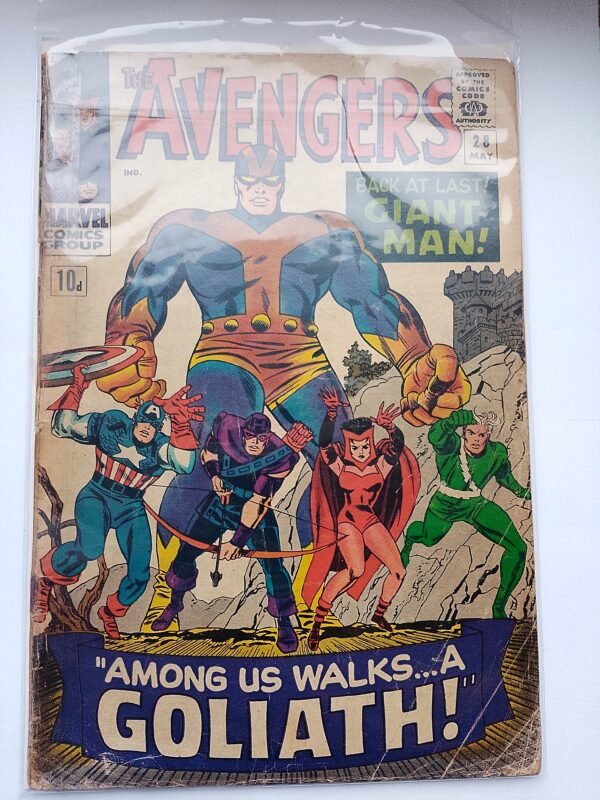Komiks Avengers #28 May 1966 1st App Collector&Goliath Kirby Art